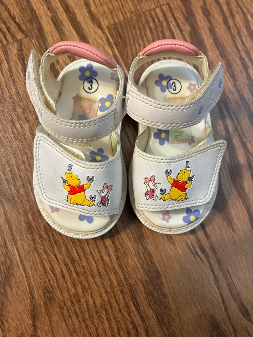 Winnie the Pooh Piglet Size 3 Baby Sandals Disney Skid Resistant Sole Y2K